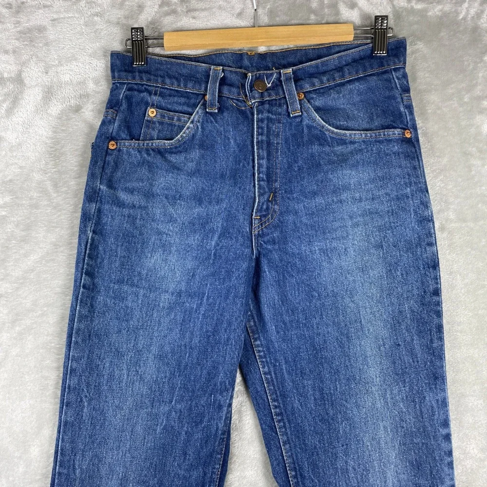 Vintage 80s Levis 517 Jeans Mens 29x31 Blue Bootcut Orange Tab Denim Made in USA